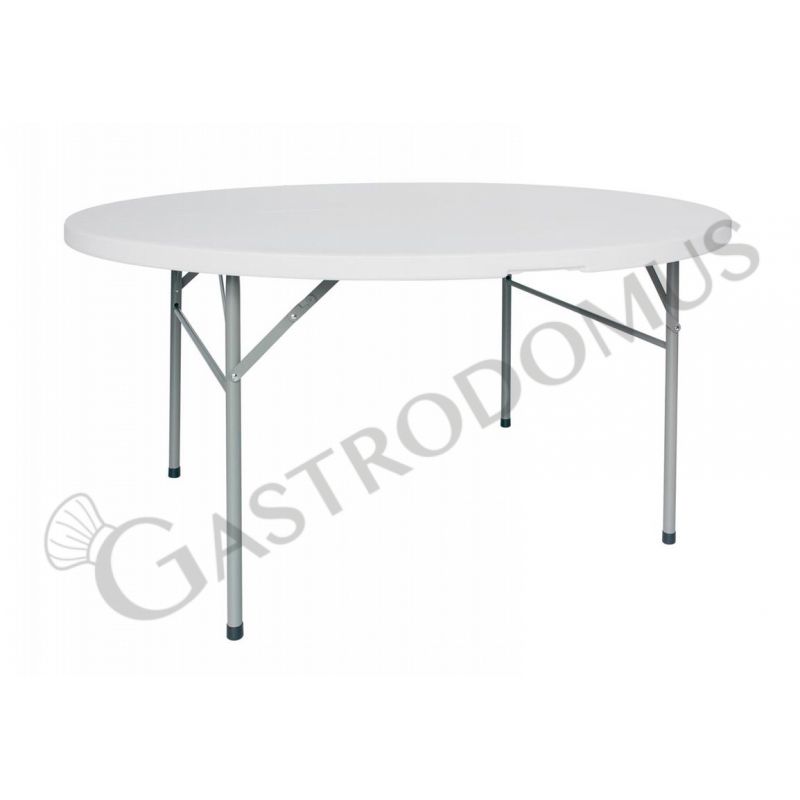 Tavolo da interno in metallo verniciato e piano polietilene ⌀ 80 cm Tavolo da interno in metallo verniciato e piano polietilene ⌀ 80 cm