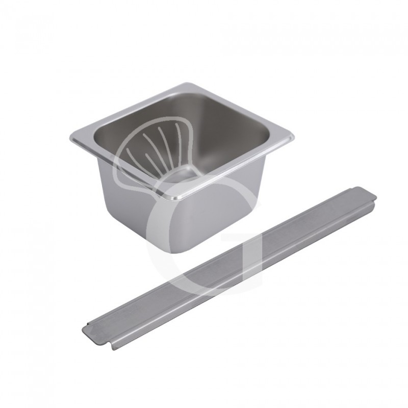 Refrigeratore da banco +2/+12°C - L 1950 mm x P 475 mm x H 320/350 mm, completo di 8 bacinelle
