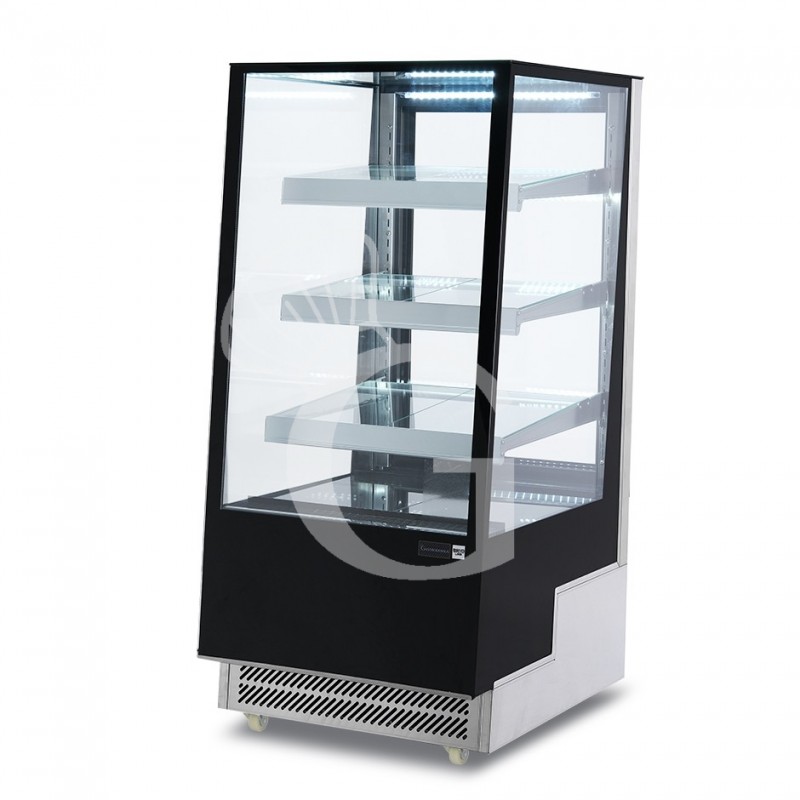 Vetrina Refrigerata Ventilata 3 ripiani 350 LT +2°C/+8°C 4 lati vetro, L 650 mm