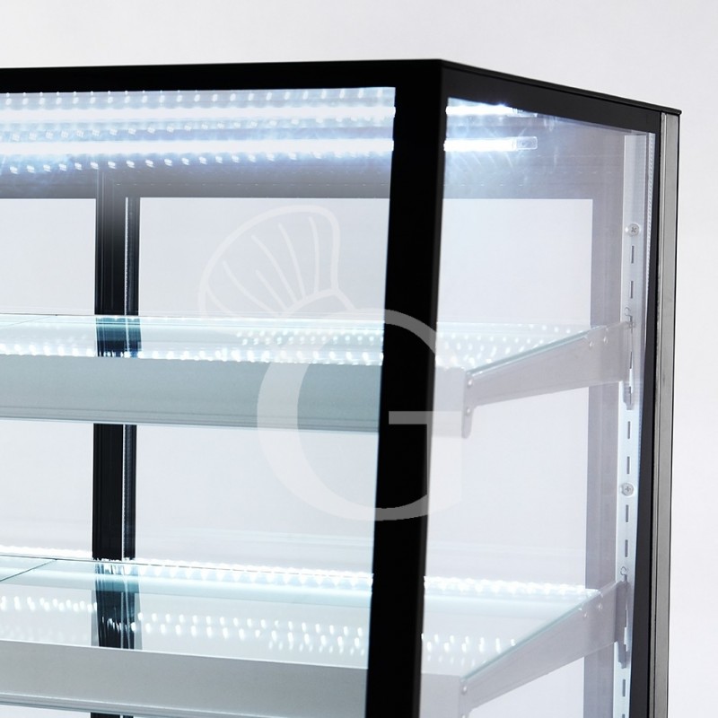 Vetrina Refrigerata Ventilata 3 ripiani 350 LT +2°C/+8°C 4 lati vetro, L 650 mm