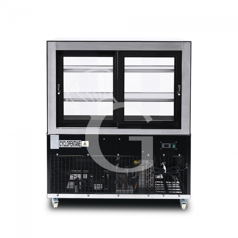 Vetrina Refrigerata Ventilata 300 LT +2°C/+8°C 4 lati vetro, L 905 mm