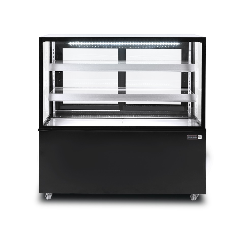 Vetrina Refrigerata Ventilata 410 LT +2°C/+8°C 4 lati vetro, L 1205 mm
