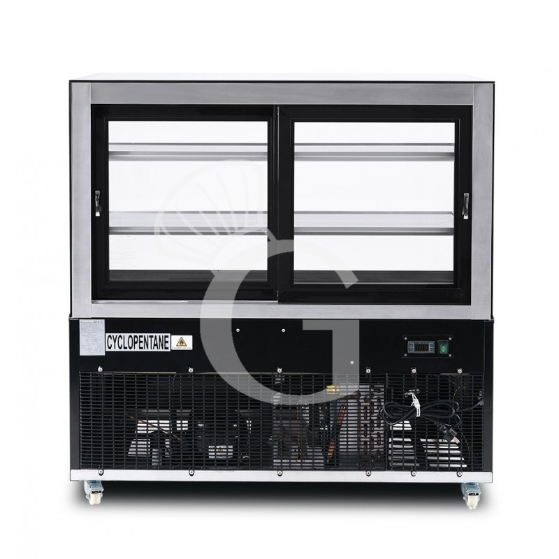 Vetrina Refrigerata Ventilata 410 LT +2°C/+8°C 4 lati vetro, L 1205 mm