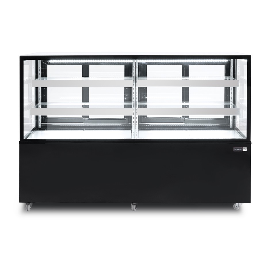 Vetrina Refrigerata Ventilata 610 LT +2°C/+8°C 4 lati vetro, L 1805 mm