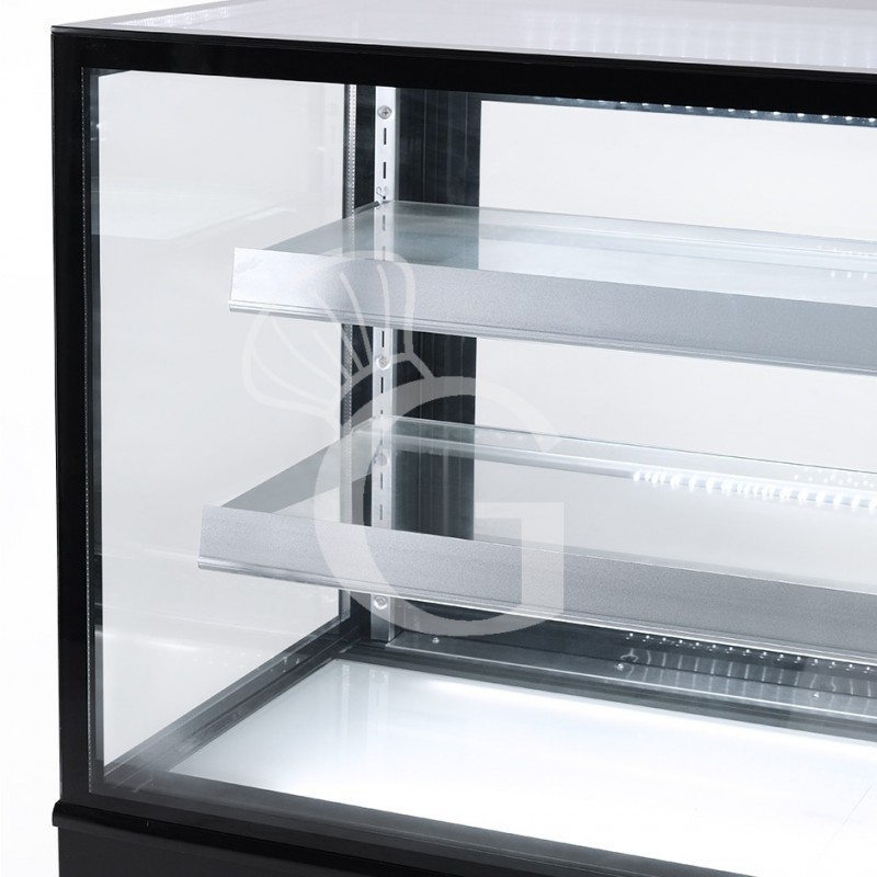 Vetrina Refrigerata Ventilata 410 LT +2°C/+8°C 4 lati vetro, L 1205 mm