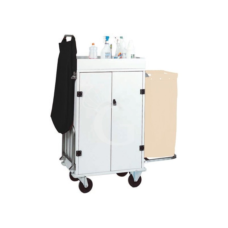 Carrello portabiancheria in lamiera verniciata - L 800 mm x P 500 mm x H 1280 mm Carrello portabiancheria in lamiera verniciata - L 800 mm x P 500 mm x H 1280 mm