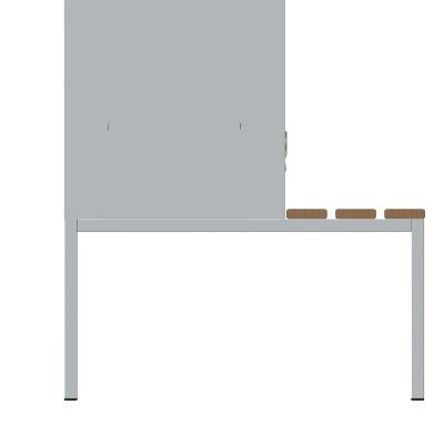 Panca portante in legno con struttura in acciaio 2 posti, 690x815x430 mm