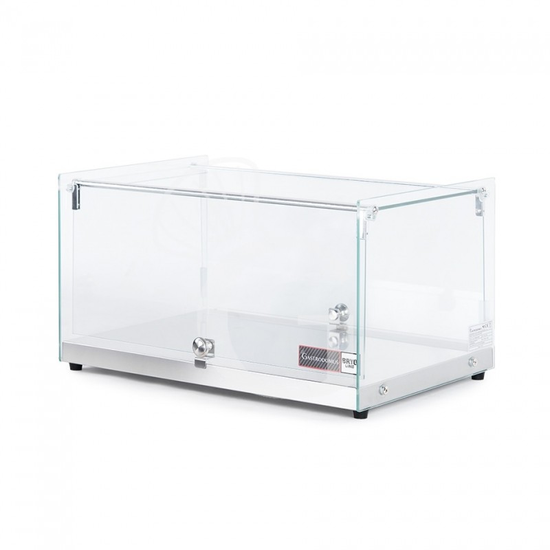 Vetrina Bar Neutra porta brioches in vetro piano in inox L 555 mm x P 360 mm x H 300 mm