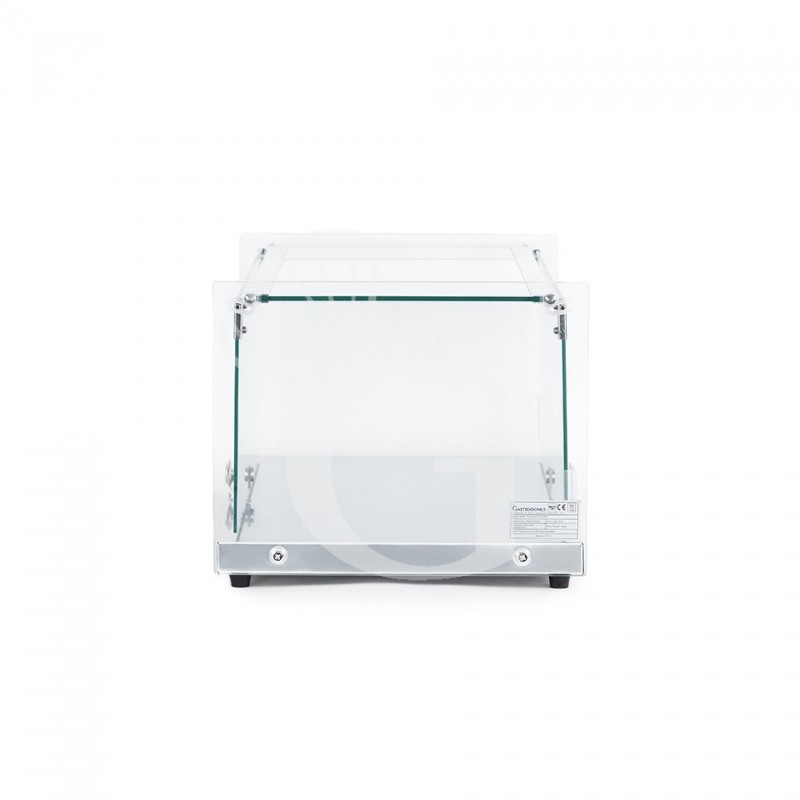 Vetrina Bar Neutra porta brioches in vetro piano in inox L 555 mm x P 360 mm x H 300 mm