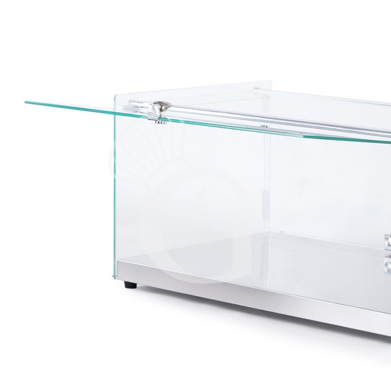Vetrina Bar Neutra porta brioches in vetro piano in inox L 555 mm x P 360 mm x H 300 mm