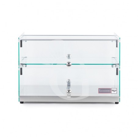 Vetrina Bar Neutra porta brioches 2 ripiani in inox L 555 mm x P 360 mm x H 370 mm Vetrina Bar Neutra porta brioches 2 ripiani in inox L 555 mm x P 360 mm x H 370 mm