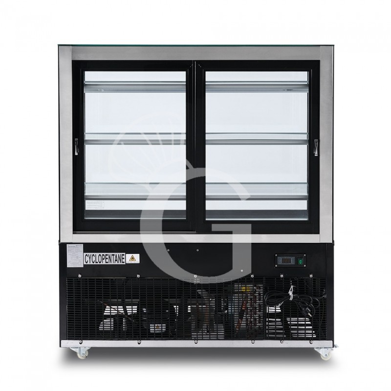Vetrina Refrigerata Ventilata 530 LT +2°C/+8°C 4 lati vetro, L 1220 mm