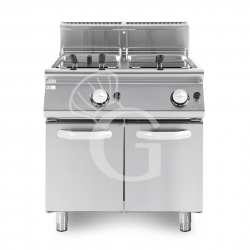 Friggitrice Professionale a gas su armadio chiuso 2 vasche 22 LT + 22 LT 40 Kw