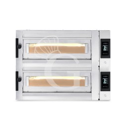Forno Elettrico per 4+4 pizze diametro 350 mm 2 camere controllo digitale 14,4 Kw