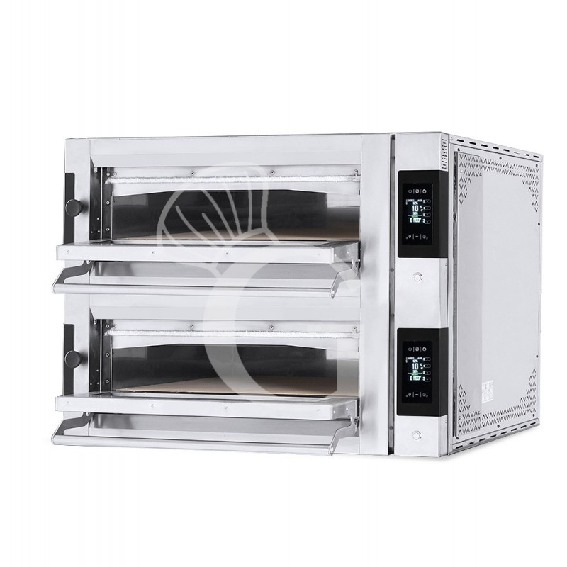 Forno Elettrico per 6+6 pizze diametro 350 mm 2 camere controllo touch 17,7 Kw