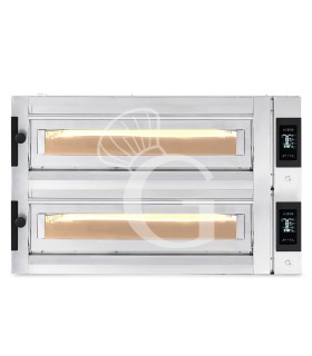 Forno Elettrico per 9+9 pizze diametro 350 mm 2 camere controllo digitale 27,3 Kw