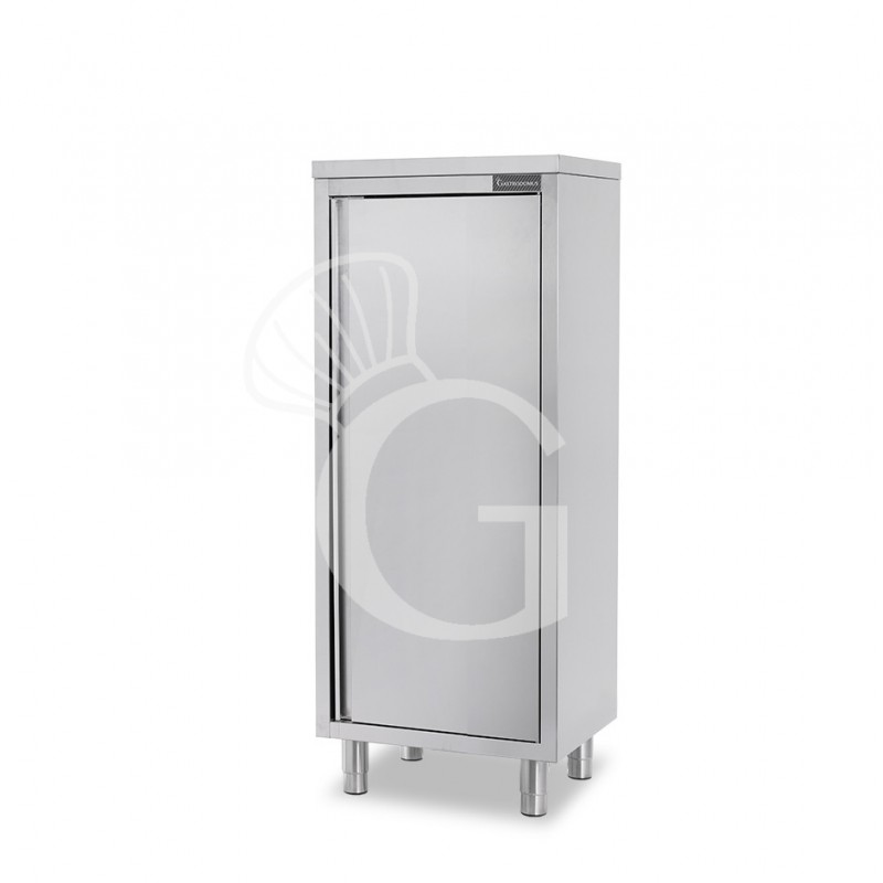 Armadio inox con 1 porta battente, 2 ripiani, L 500 x P 500 x H 1500 mm
