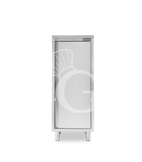 Armadio in acciaio inox con 1 porta battente, 2 ripiani, L 500 x P 600 x H 1500 mm