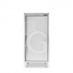 Armadio in acciaio inox con 1 porta battente, 2 ripiani, L 700 x P 500 x H 1500 mm