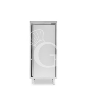 Armadio inox con 1 porta battente, 2 ripiani, L 600 x P 600 x H 1500 mm