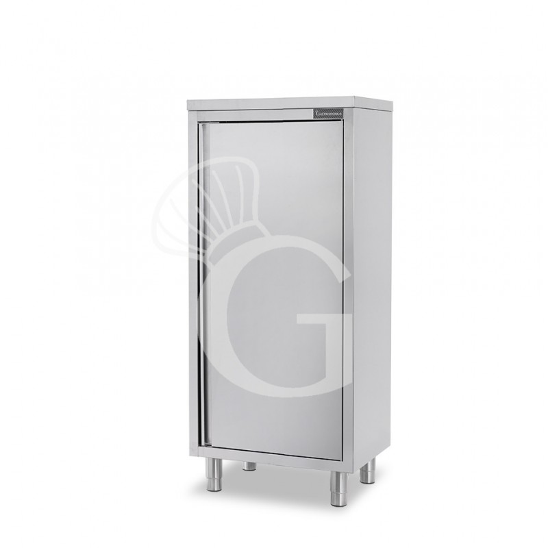 Armadio inox con 1 porta battente, 2 ripiani, L 600 x P 600 x H 1500 mm