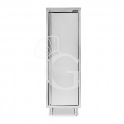 Armadio in acciaio inox con 1 porta battente, 3 ripiani, L 500 x P 500 x H 1800 mm