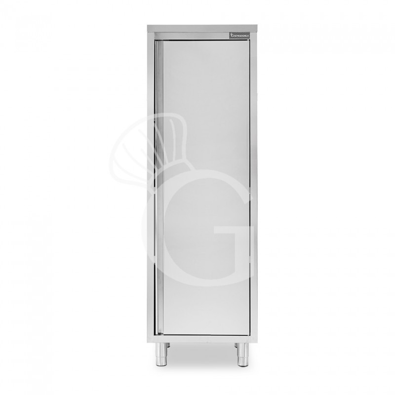 Armadio in acciaio inox con 1 porta battente, 3 ripiani, L 500 x P 500 x H 1800 mm