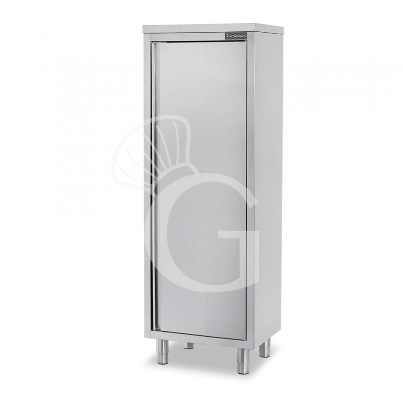Armadio inox con 1 porta battente, 3 ripiani, L 500 x P 600 x H 1800 mm