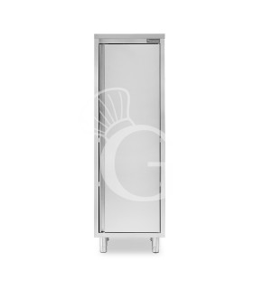 Armadio in acciaio inox con 1 porta battente, 3 ripiani, L 500 x P 700 x H 1800 mm