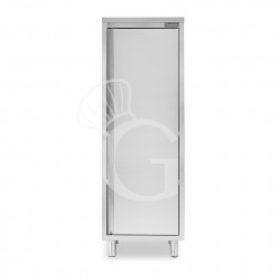 Armadio inox con 1 porta battente, 3 ripiani, L 600 x P 600 x H 1800 mm