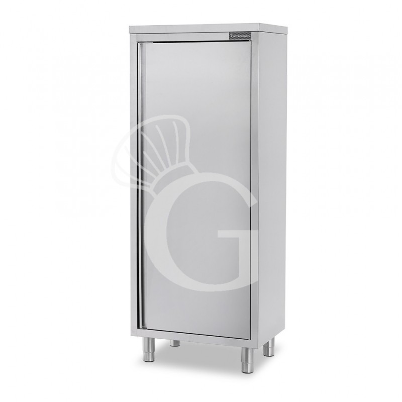 Armadio inox con 1 porta battente, 3 ripiani, L 700 x P 700 x H 1800 mm