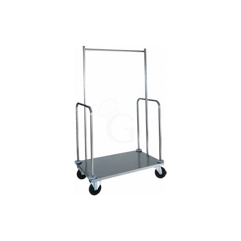 Carrello portabiti in acciaio inox - L 1000 mm x P 560 mm x H 1600 mm