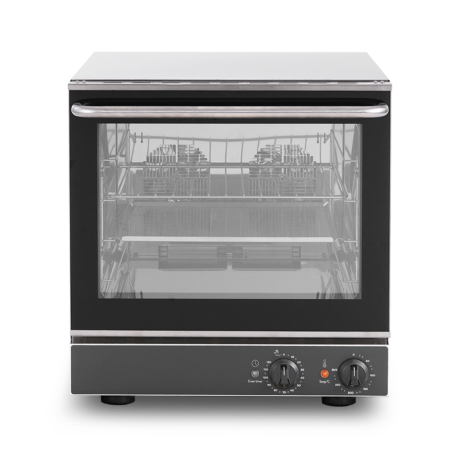 Forno per brioches elettrico a convezione, porta ribalta, comandi meccanici, 4 teglie 433x333 mm, potenza 2,8 kw