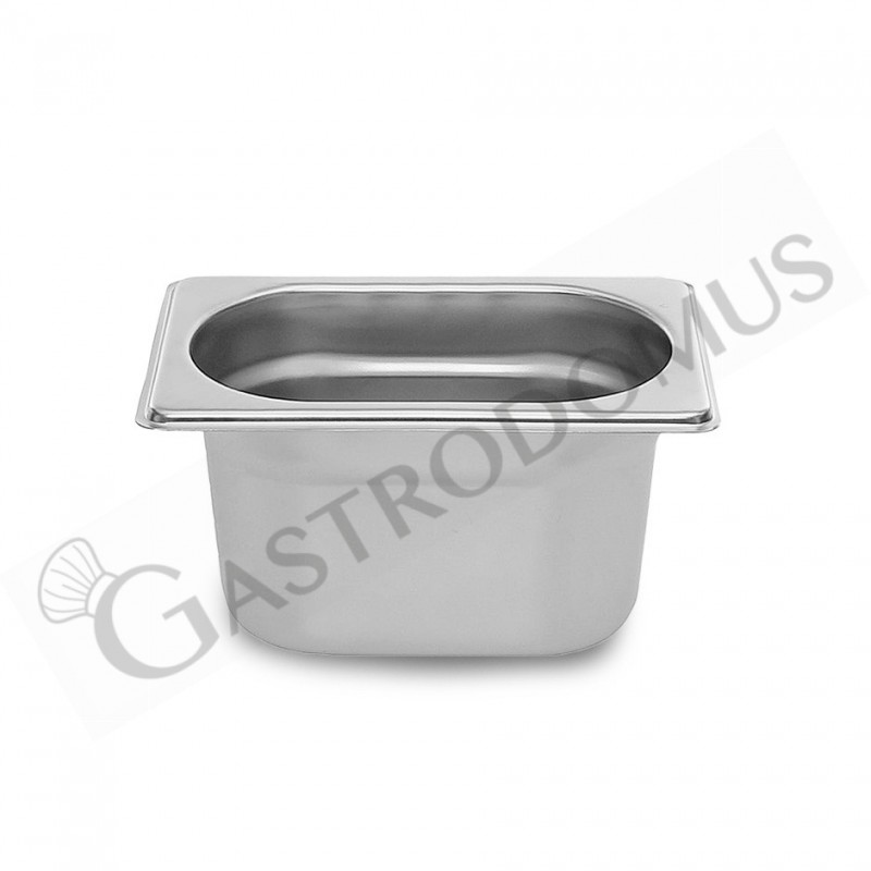 Bacinella in acciaio inox GN1/9 L 176 mm x P 108 mm x H 100 mm - capacità 1 litro Bacinella in acciaio inox GN1/9 L 176 mm x P 108 mm x H 100 mm - capacità 1 litro