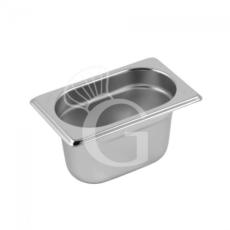 Bacinella in acciaio inox GN1/9 L 176 mm x P 108 mm x H 100 mm - capacità 1 litro