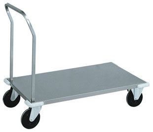 Carrello da trasporto pesante con pianale basso - L 610 mm x P 1220 mm x H 900 mm