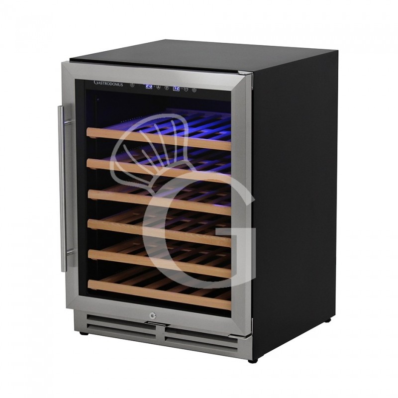 Cantina Vino Ventilata porta inox 150 LT 6 ripiani capacità 46 bottiglie +5°C/+22°C