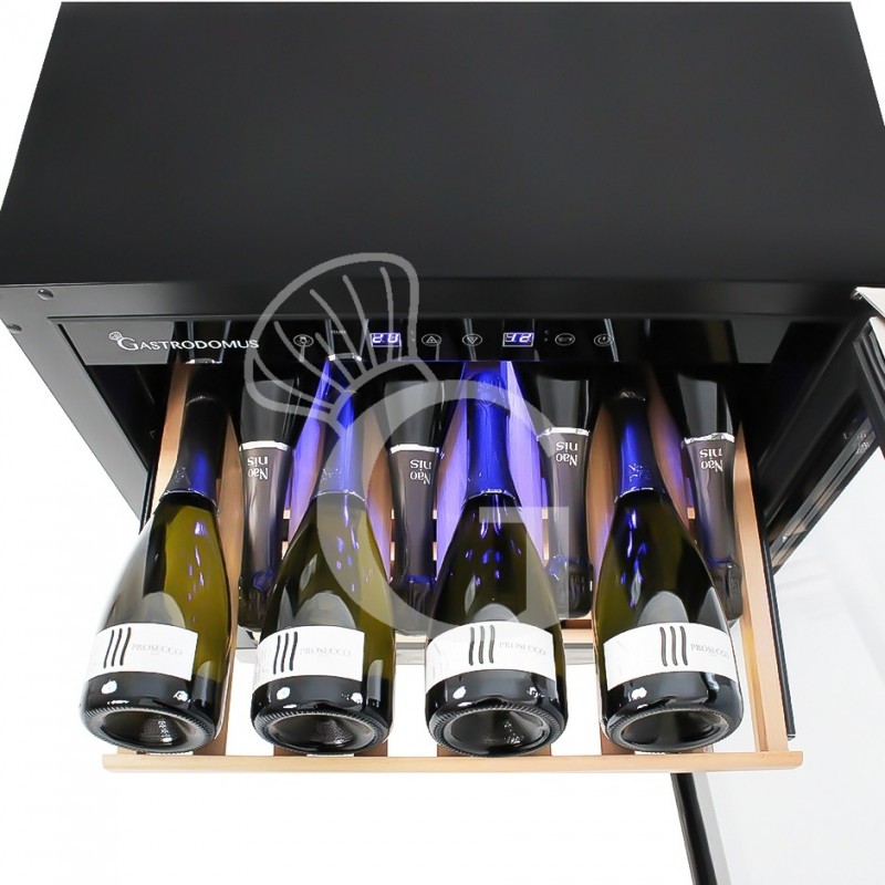 Cantina Vino Ventilata porta inox 150 LT 6 ripiani capacità 46 bottiglie +5°C/+22°C