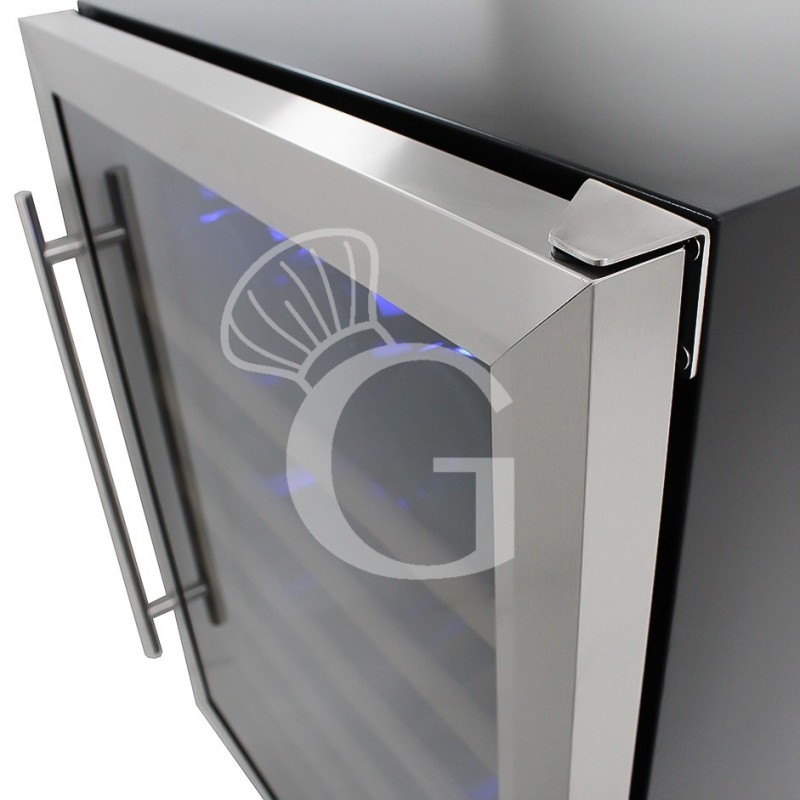 Cantina Vino Ventilata porta inox 150 LT 6 ripiani capacità 46 bottiglie +5°C/+22°C