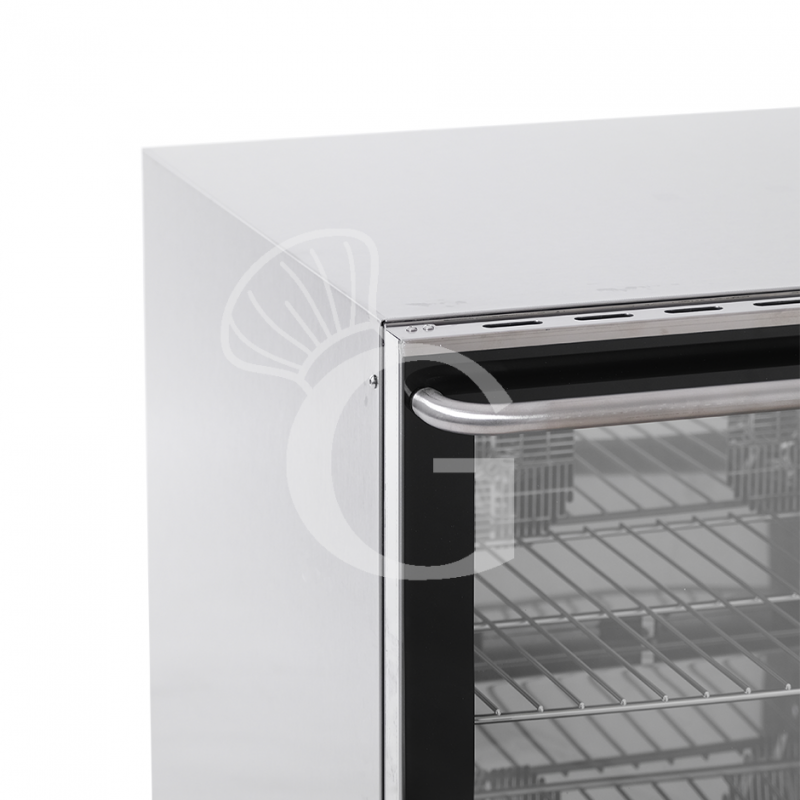 Forno elettrico per pasticceria con umidificatore, comandi meccanici, porta a ribalta, monofase per 4 teglie 600x400 mm