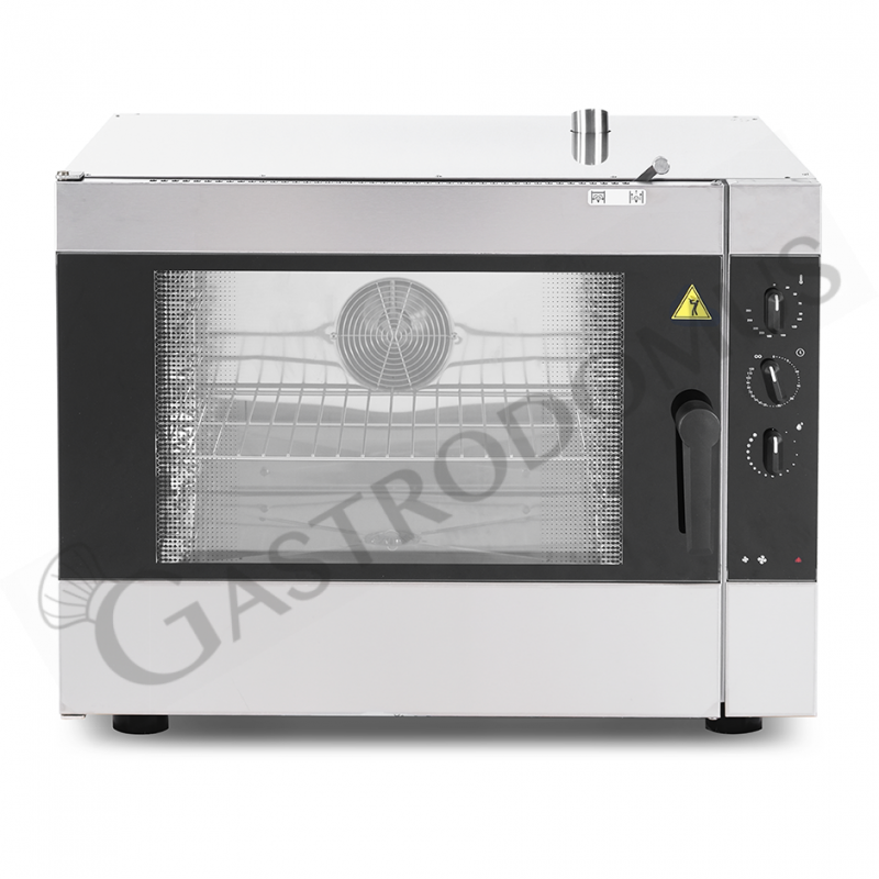 Forno elettrico a convezione, comandi elettromeccanici con umidificatore, per 5 teglie GN1/1 o 600x400 mm Forno elettrico a convezione, comandi elettromeccanici con umidificatore, per 5 teglie GN1/1 o 600x400 mm