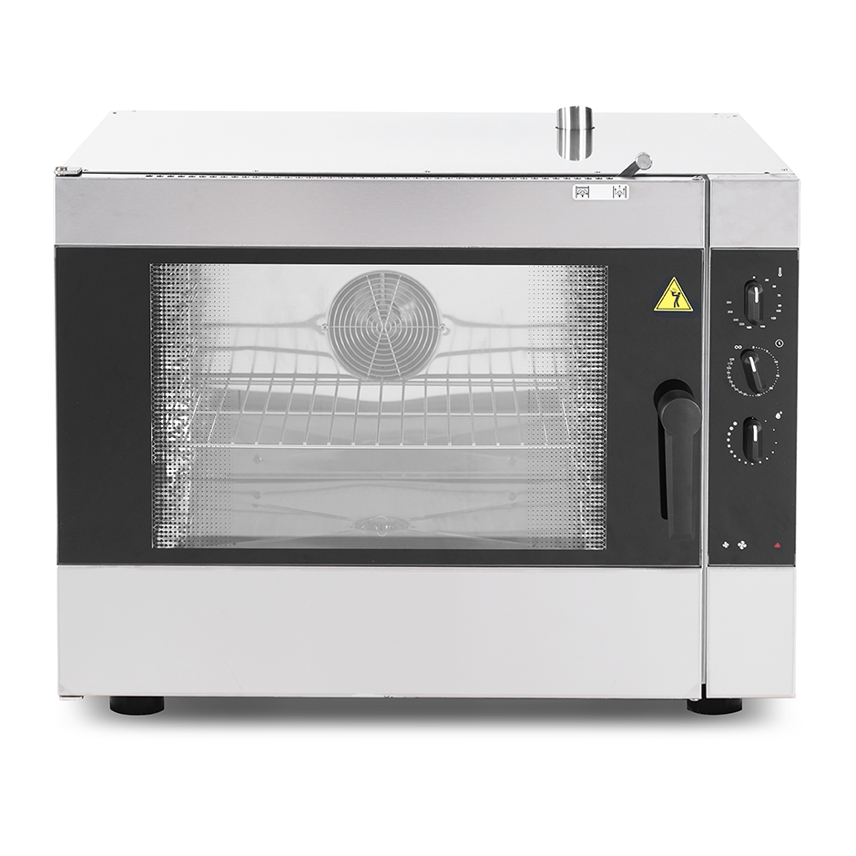 Forno elettrico a convezione, comandi elettromeccanici con umidificatore, per 5 teglie GN1/1 o 600x400 mm