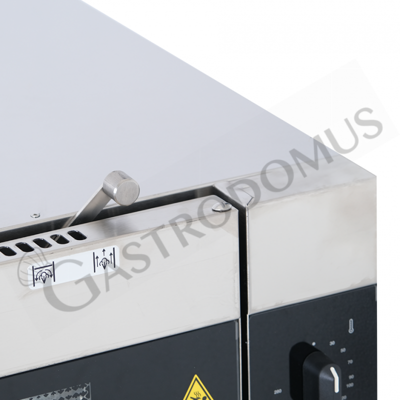 Forno elettrico a convezione, comandi elettromeccanici con umidificatore, per 5 teglie GN1/1 o 600x400 mm
