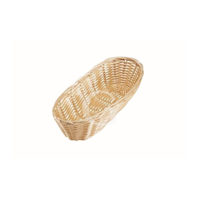 Cestino ovale in rattan colore beige - L 280 x P 145 x H 75 mm Cestino ovale in rattan colore beige - L 280 x P 145 x H 75 mm