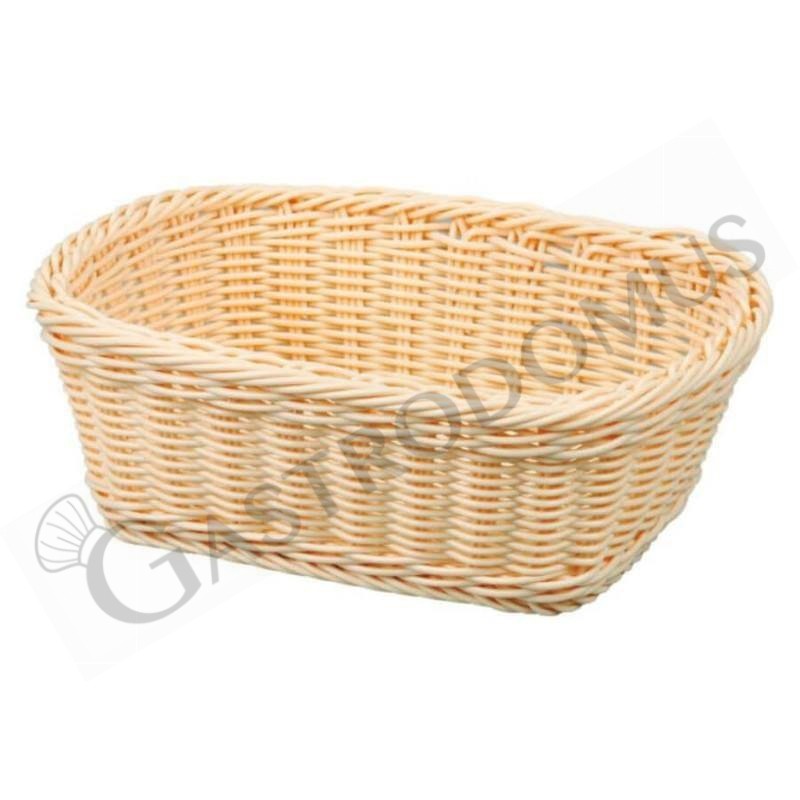Cestino rettangolare in rattan colore beige - L 180 x P 120 x H 65 mm Cestino rettangolare in rattan colore beige - L 180 x P 120 x H 65 mm