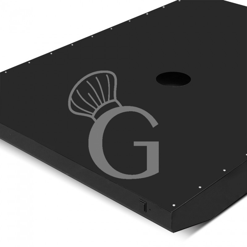 Cappa inox colore nero per forno pizza - L 1100 mm x P 1114 mm x H 120 mm