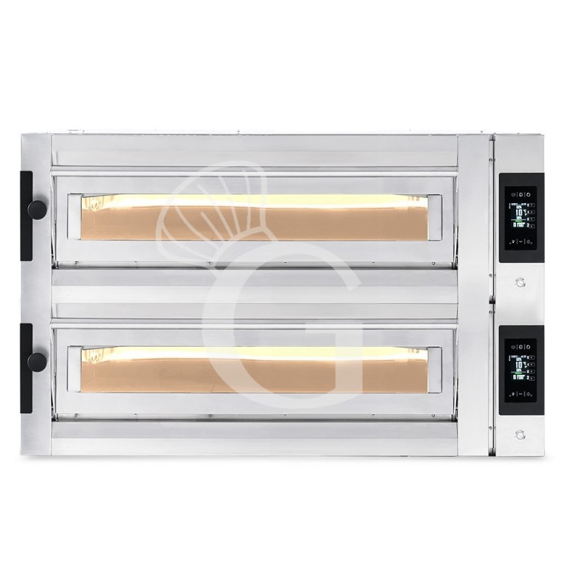 Forno Elettrico per 6+6 pizze diametro 350 mm 2 camere controllo digitale 20,4 Kw