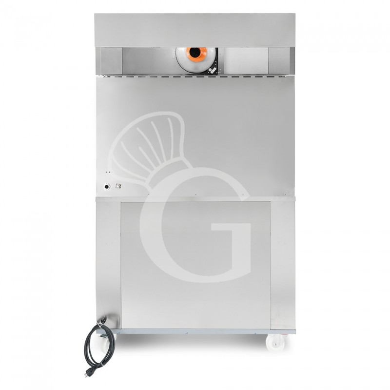 Forno Elettrico per 6+6 pizze diametro 350 mm 2 camere controllo touch 20,4 Kw, cappa a condensazione e cella di lievitazione