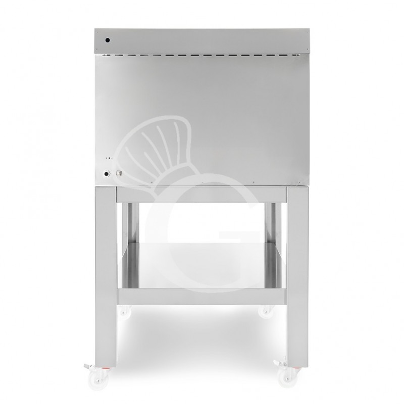 Forno Elettrico per 6+6 pizze diametro 350 mm 2 camere controllo touch 20,4 Kw, cappa in inox e supporto