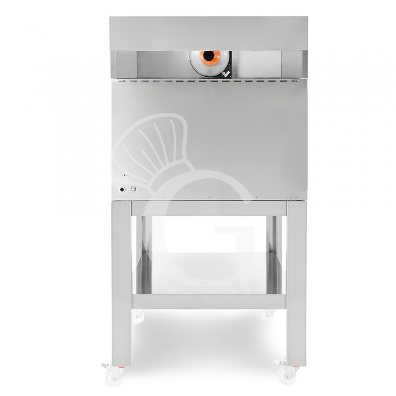 Forno Elettrico per 6+6 pizze diametro 350 mm 2 camere controllo touch 20,4 Kw, cappa a condensazione e supporto
